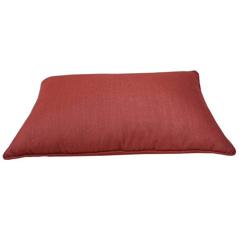 Home&Manor Premium Silk Throw Pillow Lumbar Red