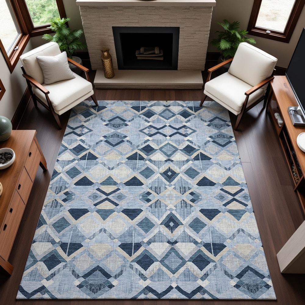 Premium Washable Super Soft Boho Geo Mayfield Rug