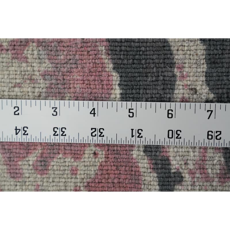 Hand Knotted Oriental Viscose Silk Carpet Modern All-Over Oranges & Rust Abstract Runner Rug - 4' 7'' X 2' 4''