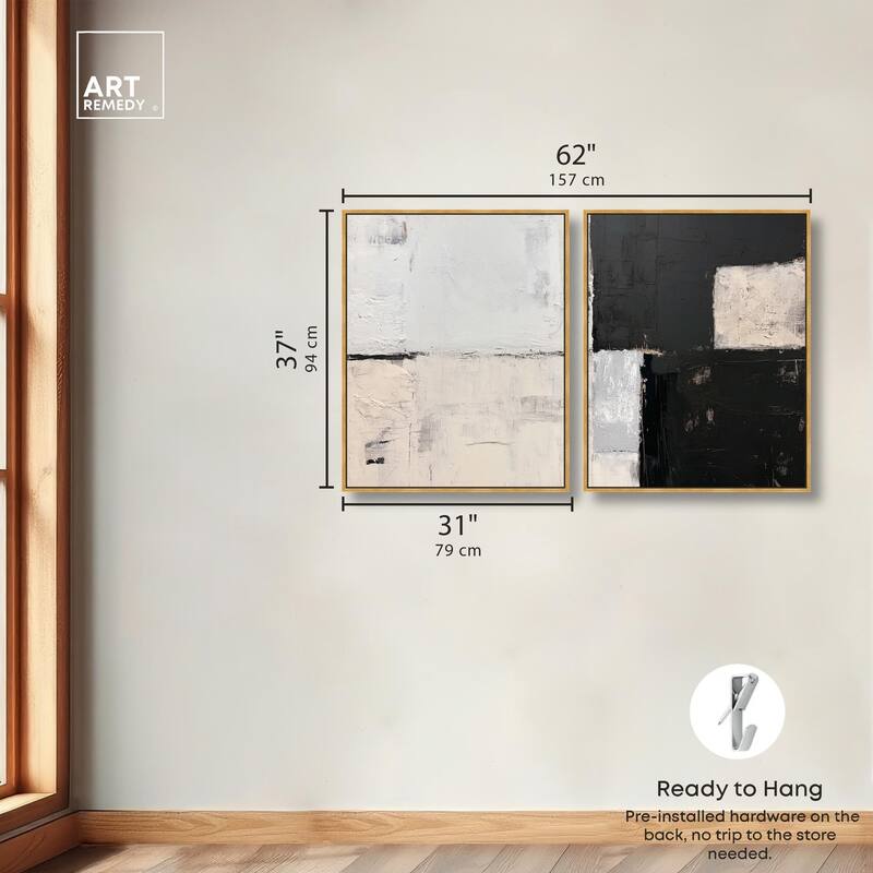 Shattered Symmetry I Canvas Set of 2 by Art Remedy