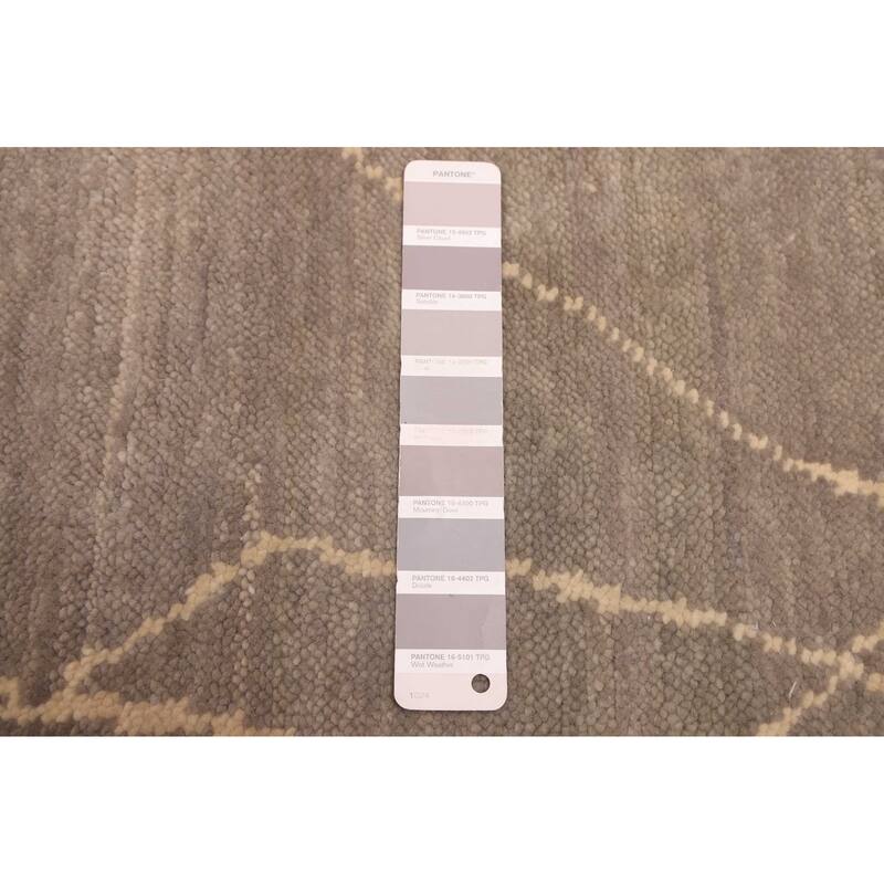 ECARPETGALLERY Hand-knotted Mystique Grey Wool Rug - 2'6 x 8'0