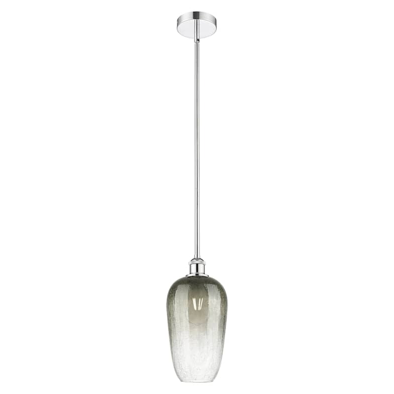 Innovations Lighting Endless Possibilities Edison - Brookhaven Flute - 1 Light 7" Stem Hung Mini Pendant - Slate/Polished Chrome