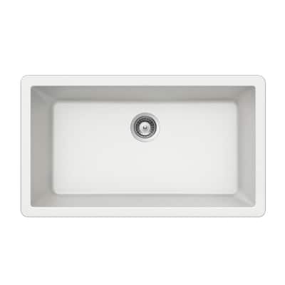 Houzer V-300U Quartztone 33" Undermount Single Basin Granite Composite