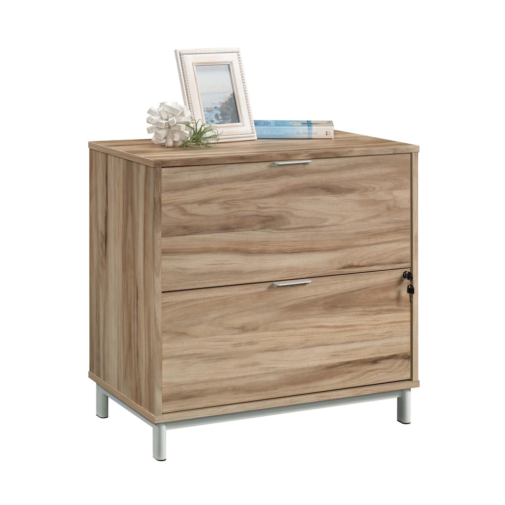 Wood Lateral File with Contemporary Style, Acacia