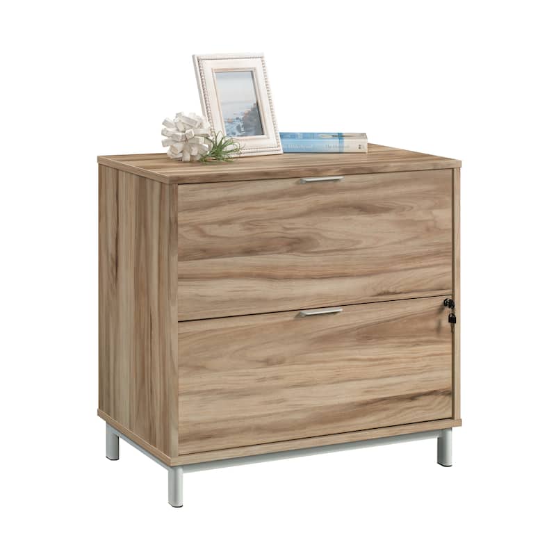 Wood Lateral File with Contemporary Style, Acacia