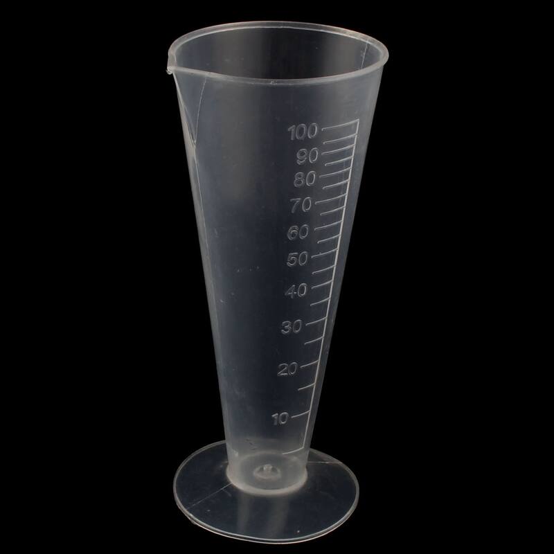 100ML Laboratory Experiment Tool Graduated Volume Measuring Cup Beaker - Clear White