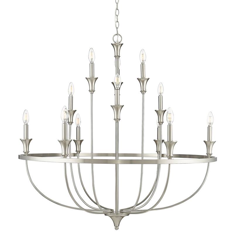 Millennium Lighting 28012 Emery 12 Light 40" Wide Taper Candle Style - Brushed Nickel