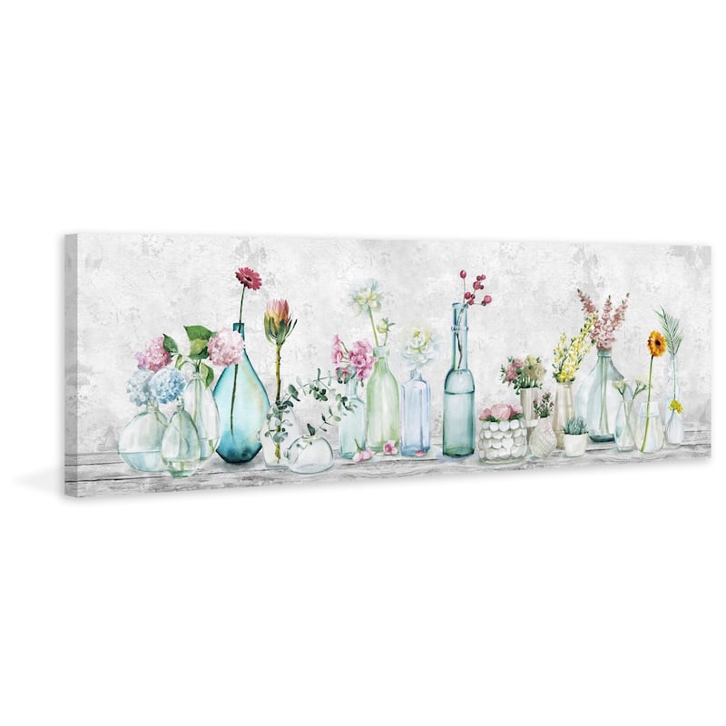 'Series of Colorful Flowers' Painting Print on Wrapped Canvas