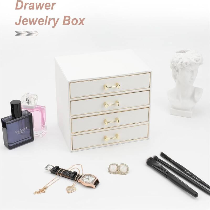 Stackable Jewelry Trays Organizer - 7.48"D x 5.51"W x 6.3"H