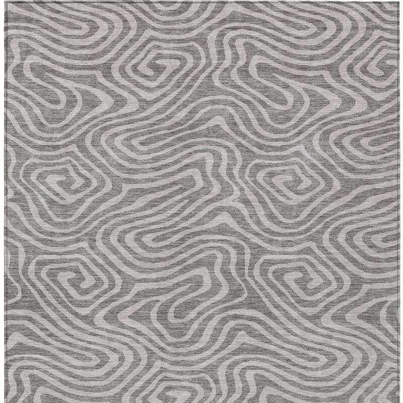 HomeRoots Abstract Transitional Rectangle Outdoor Rug
