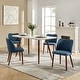 preview thumbnail 18 of 64, HULALA HOME Melisa Solid Wood Dining Chair Set of 4 Navy