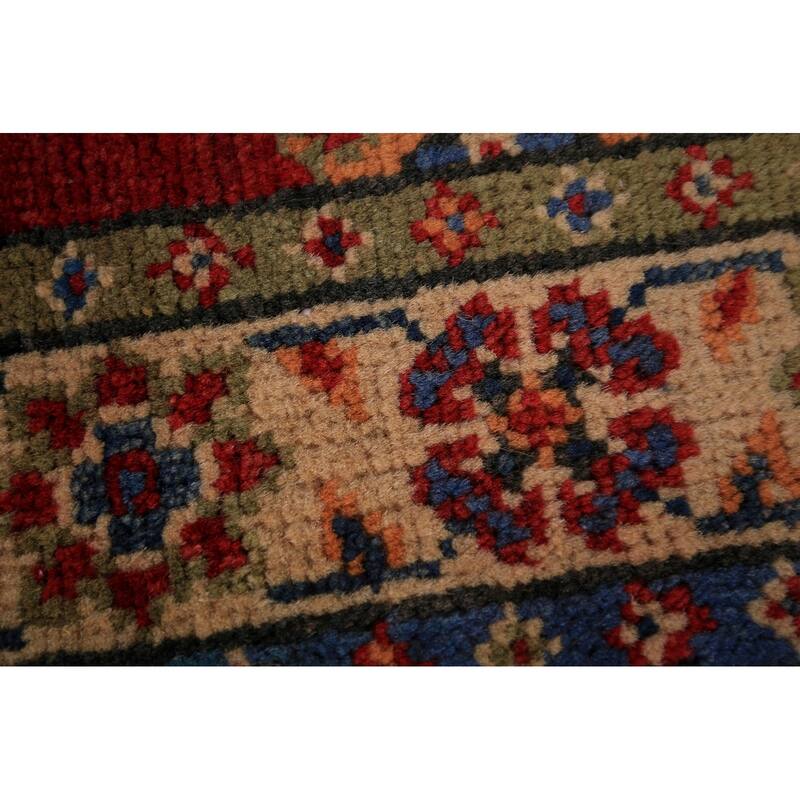 Red Kazak Oriental Accent Rug Hand-Knotted Wool Carpet - 2'0" x 3'0"