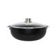 preview thumbnail 9 of 28, Bistro-Cera Aluminum Speckled Black Ceramic Caldero with Glass Lid, Black 6.9qt