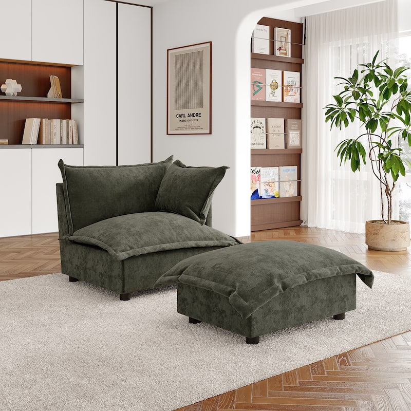 Double Layer Cushion Comfy Cloud Modular Sectional Sofa Set