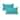 Rectangular Outdoor Teal Accent Pillow (Set of 2)