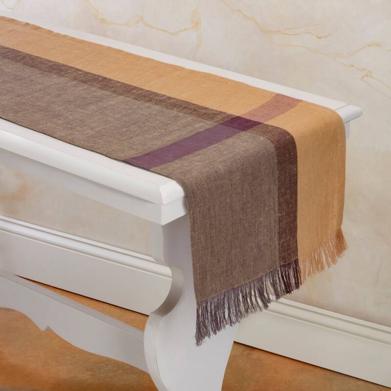 SERENE 100% Flax Linen Table Runner | Handmade | Fairtrade | Upcycled | Nature-Inspired Decor by Sustainable Threads