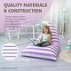 preview thumbnail 6 of 6, Tadpoles Bean Bag Chair Cover, Toy Organizer - Purple Stripes