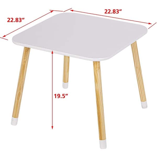 UTEX Kids Table with 4 Chairs Set, Kid Table and Chairs Set for Girls, Toddlers, Boys, 5 Piece Kiddy Table and Chair Set, White