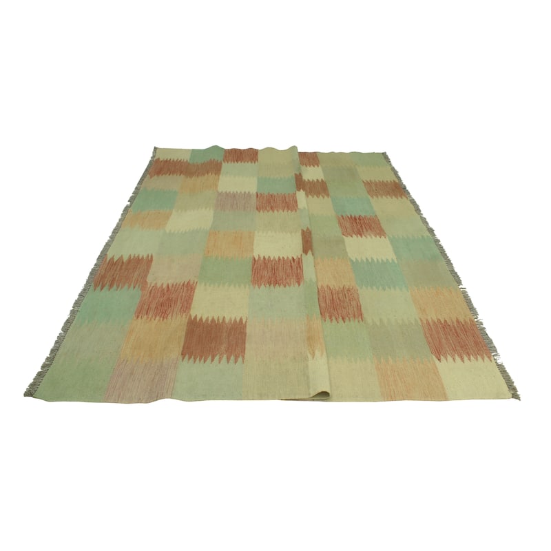 Sun Faded Flatweave Coltrane Lt. Green/Beige Rug - 7'7" x 9'9"
