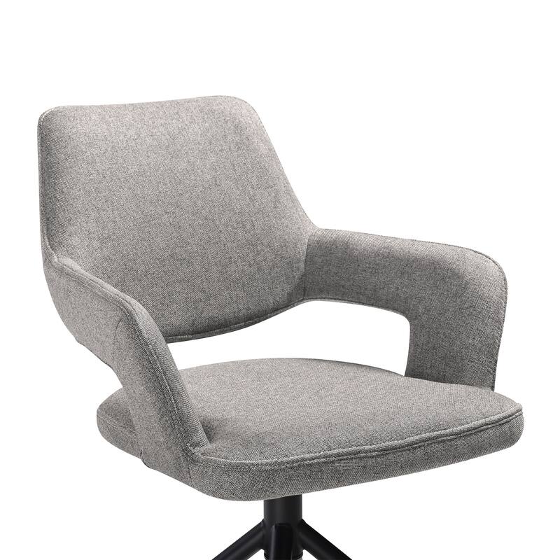 Knox Penny 7 Piece Dining Set with Stone Top and Upholstered Swivel Chairs