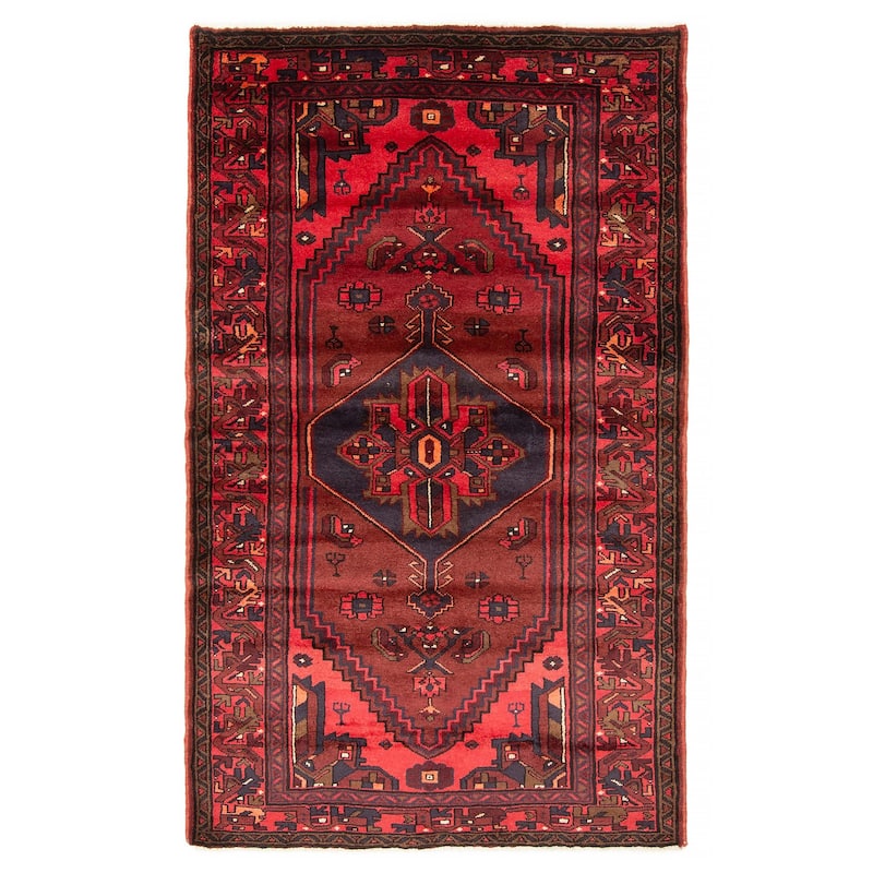 ECARPETGALLERY Hand-knotted Andelz Red Wool Rug - 4'3 x 6'11 - Red - 4'3 x 6'11