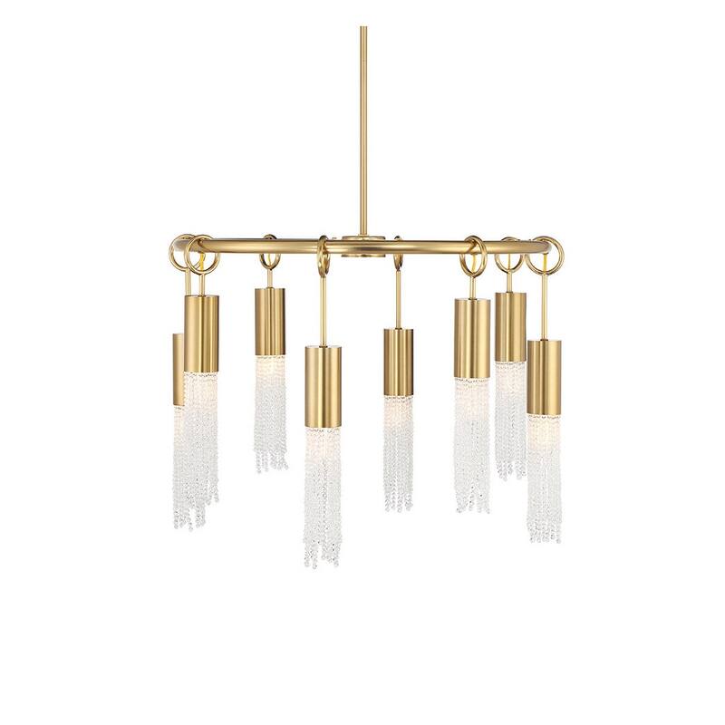 Savoy House 1-1366-8 Chelsea 8 Light 28" Wide Beaded Ring Chandelier - Warm Brass