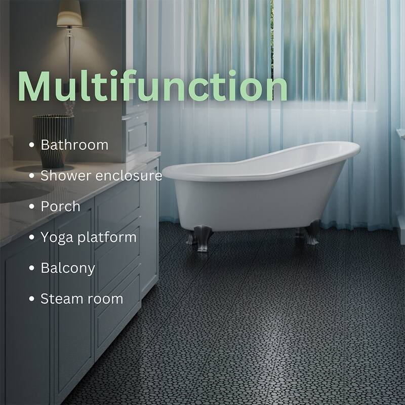 1 ft. x 1 ft. All-Weather Outdoor Plastic Composite Interlocking Deck Tiles, Waterproof, Anti-slip, Box of 12