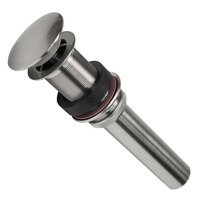 1.5-in Non-Overflow Pop-up Bathroom Sink Drain in Brushed Nickel (D-208BN)
