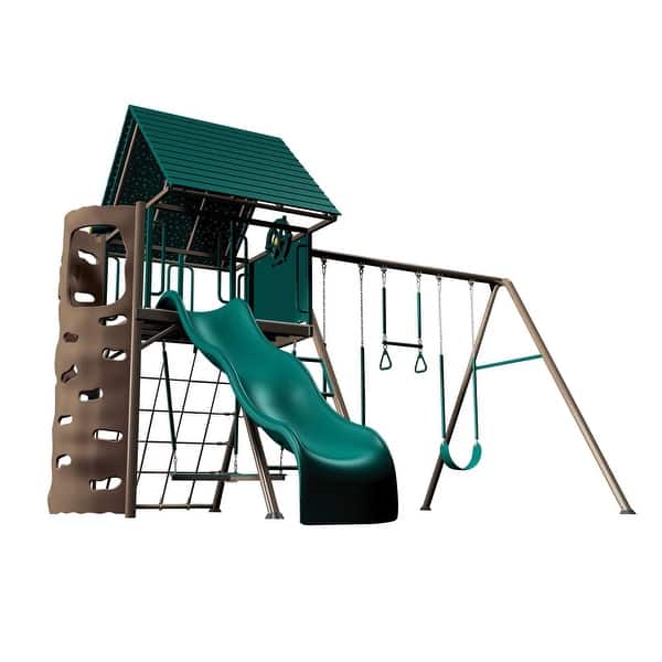 slide 2 of 10, Lifetime Big Stuff Swing Set (Earthtone)