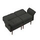 preview thumbnail 9 of 41, Modern Solid Wood Frame Tufted Sofa Bed with Adjustable Armrest
