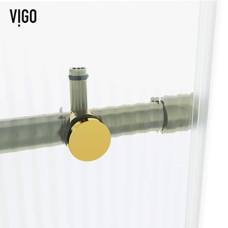VIGO Elan E-Class 56" to 60" W x 76" H Frameless Sliding Shower Door