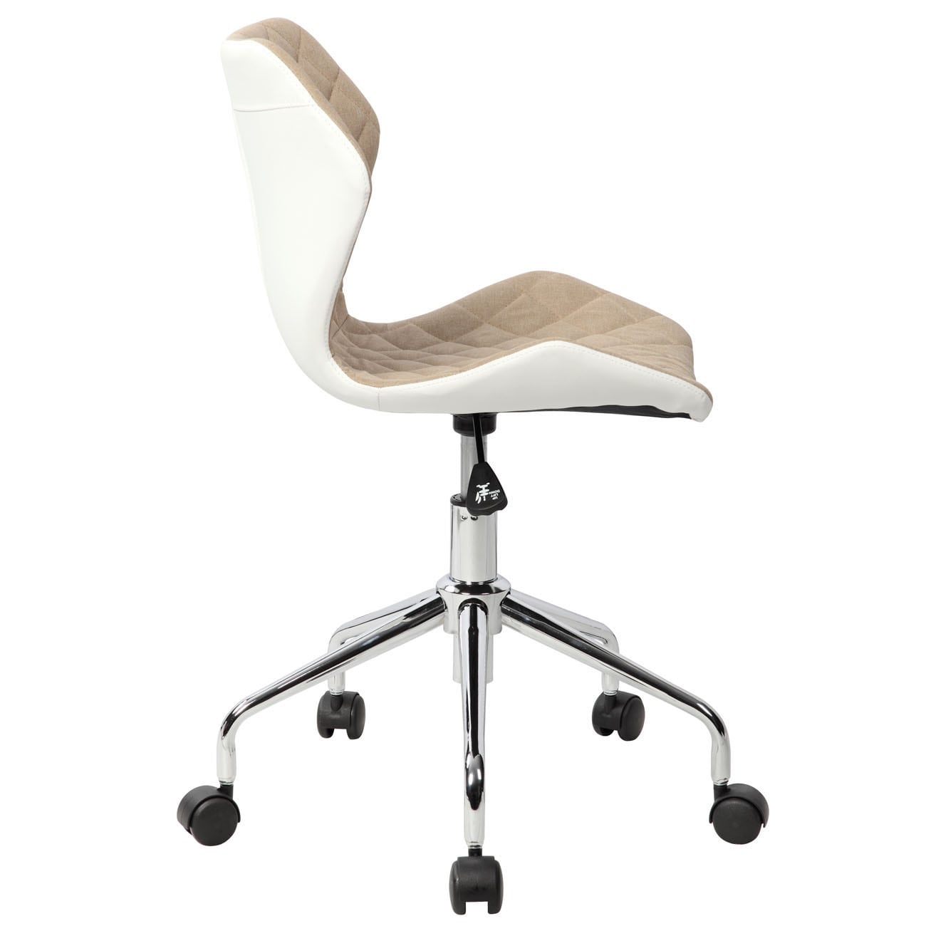 Modern Office Chair Upholstered Cotton&Linen Swivel Task Chair Height  Adjustable