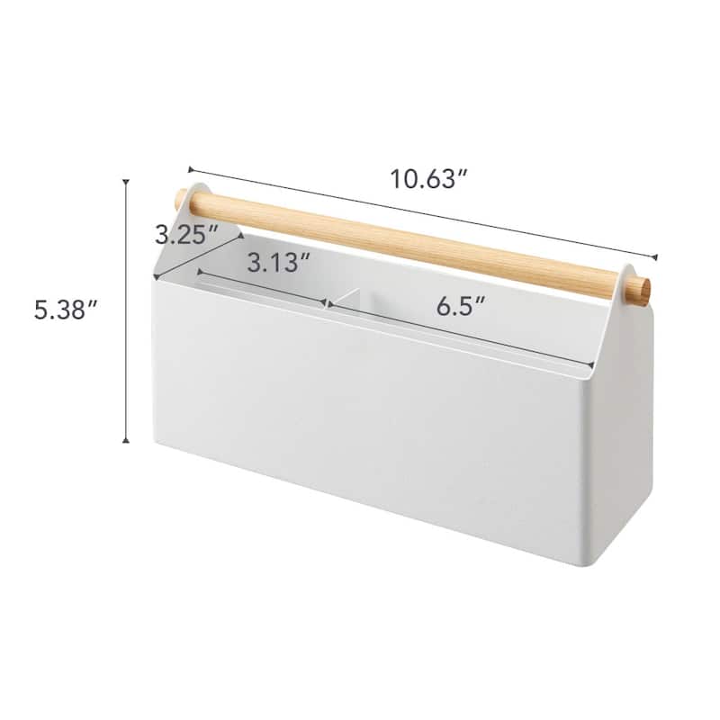 Yamazaki Home Tosca Desk Organizer - Stationary Holder For Office & School Supplies - Caddy - Steel + Wood