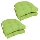 preview thumbnail 5 of 59, 16-inch U-Shaped Indoor Twill Chair Cushions (Set of 2, 4, or 6) - 16" x 16" Set of 4 - Mojito Lime