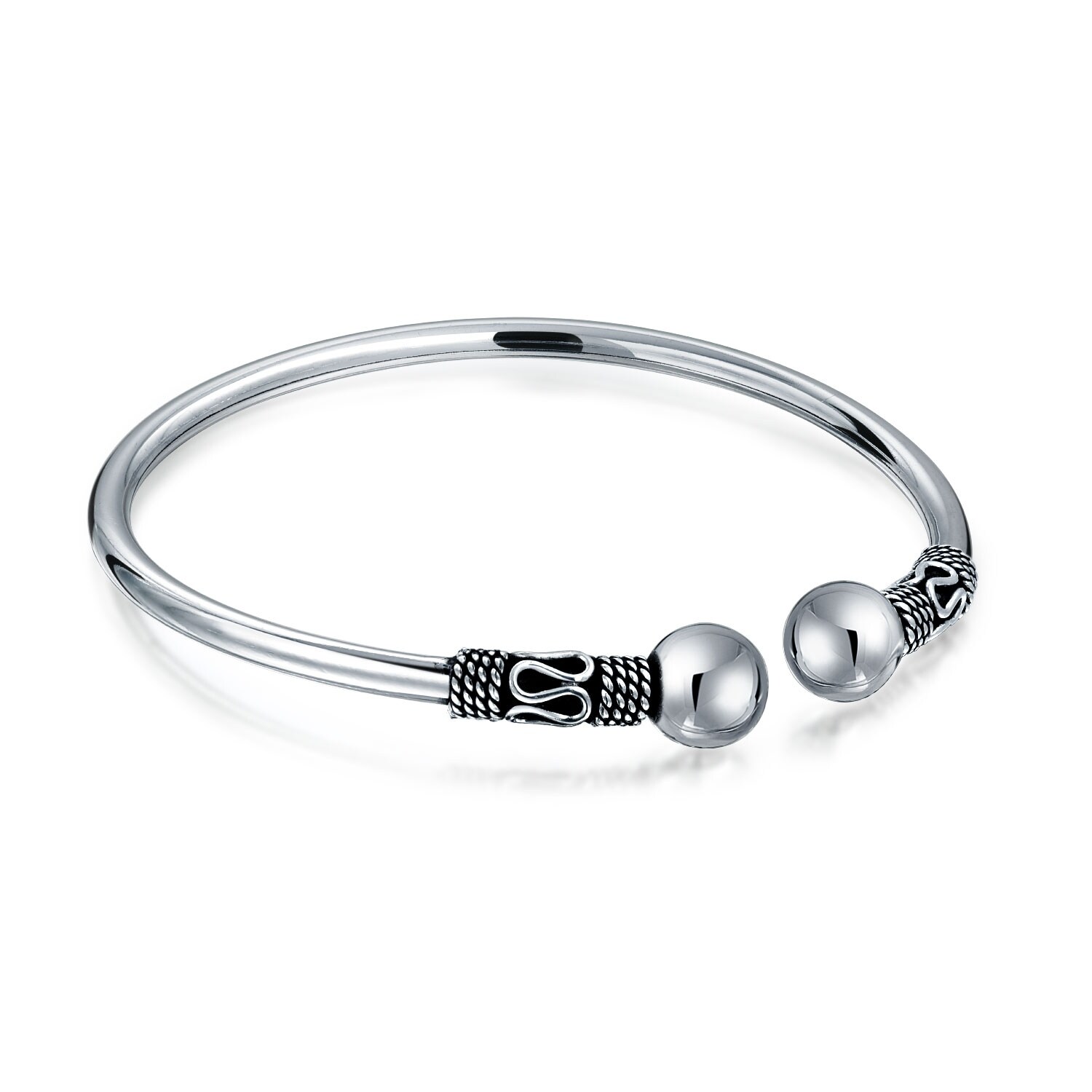 silver bangle cuff bracelet