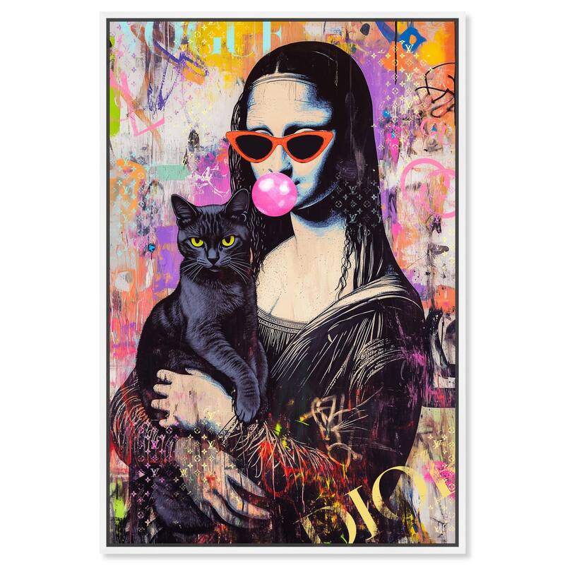 Classical Gal and Her Companion Canvas by Art Remedy - White - 36" x 54"