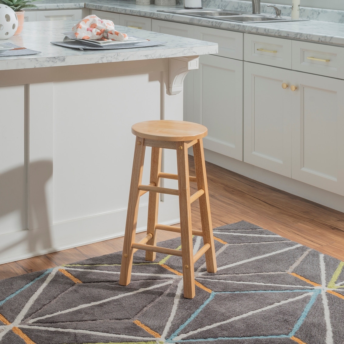Linon Woodland Way Backless Counter Height Stool
