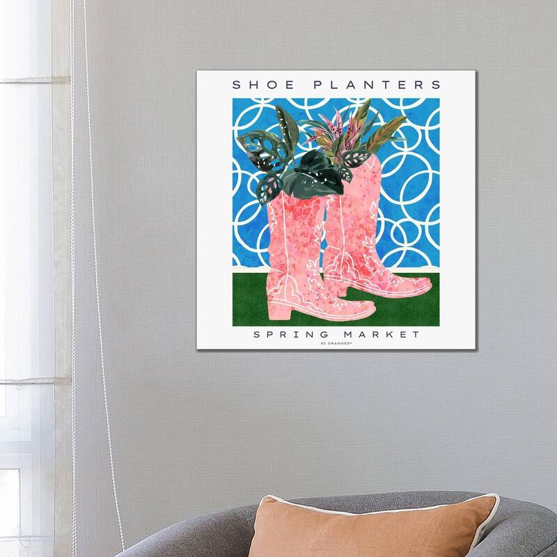 iCanvas "Shoe Planters" by 83 Oranges Canvas Print - 26x26x1.5