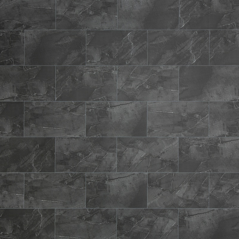 Palisade Wall Tile Shower Kit - 25.6 in. x 14.8 in. Tile Kit - Cracked Slate