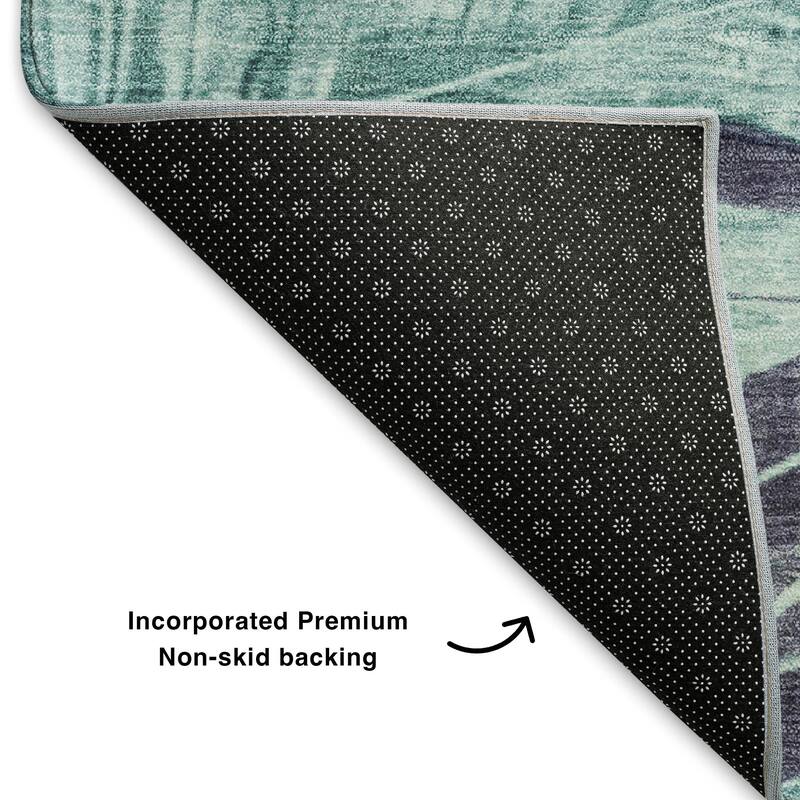 Premium Washable Super Soft Tropical Floral Mayfield Rug