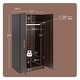 preview thumbnail 6 of 26, Bedroom Armoire Wardrobe Cabinet with Hanging Rail - 65'' H X 32'' W X 24.5'' D