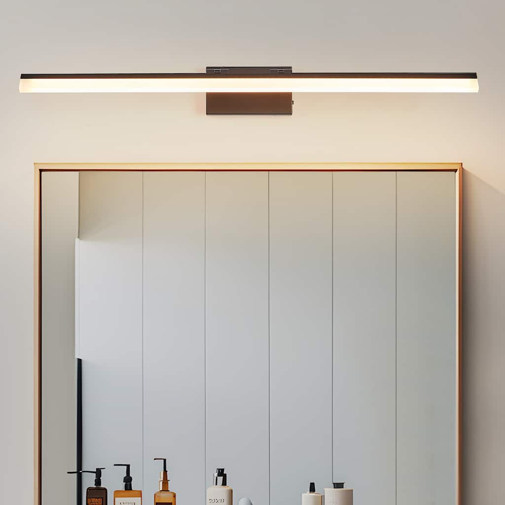 39 Inch Modern LED Bathroom Vanity Light,Sleek Black Metal Wall Light
