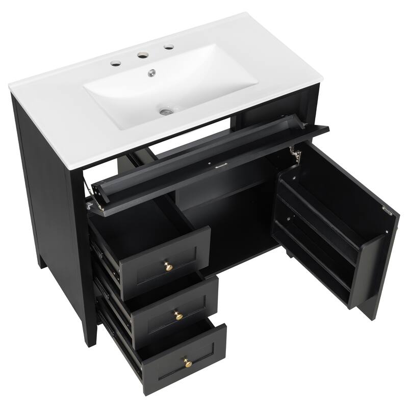 GDFStudio - Adrian Montgomery Modern Freestanding Bathroom Vanity