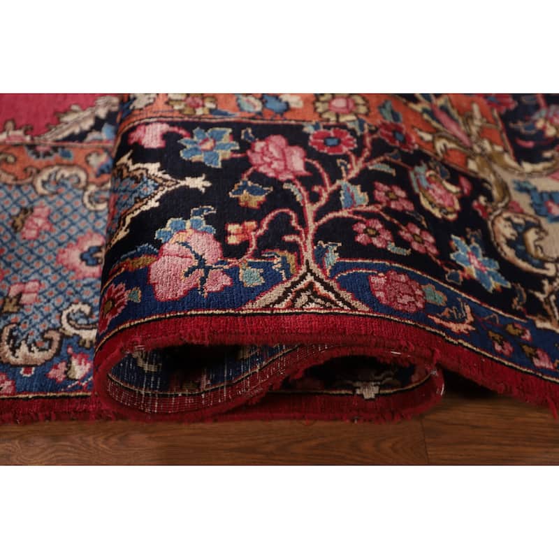 Mashad Persian Vintage Area Rug Handmade Wool Carpet - 8'6"x 11'6"