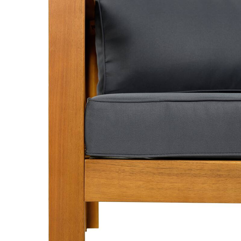 Christopher Knight Home - Moonfall Patio Acacia 2 Club Chairs with 1 End Table