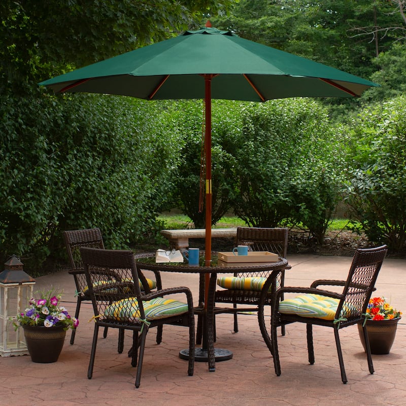 8.5ft Outdoor Patio Market Umbrella with Wooden Pole