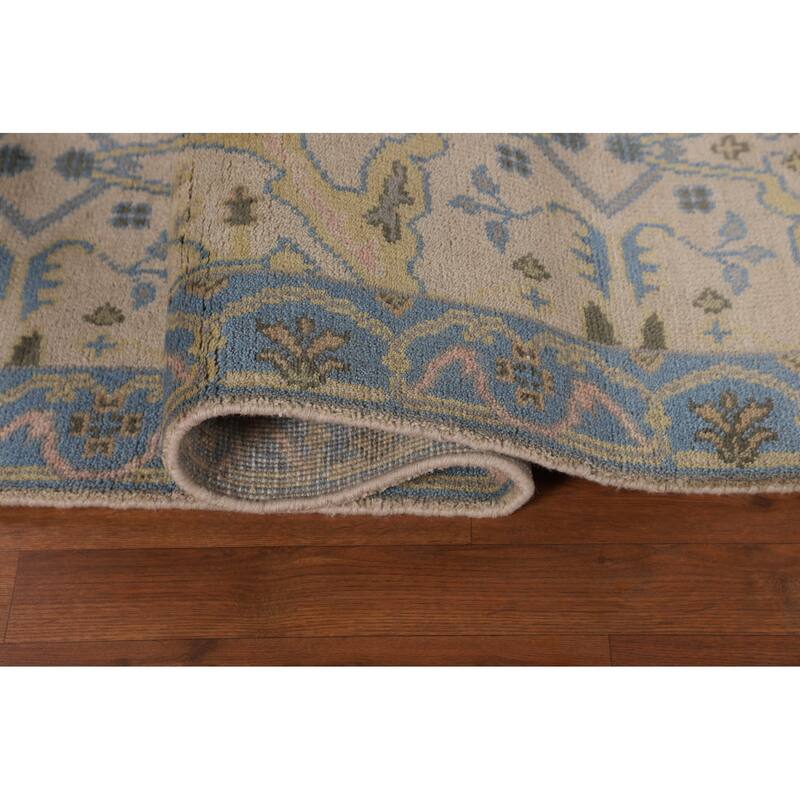 Oushak Oriental Runner Rug Hand-Knotted Wool Carpet - 2'7"x 7'10"