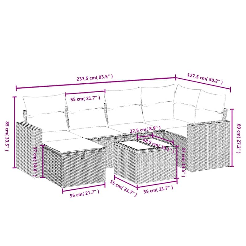 vidaXL Garden Sofa Sett