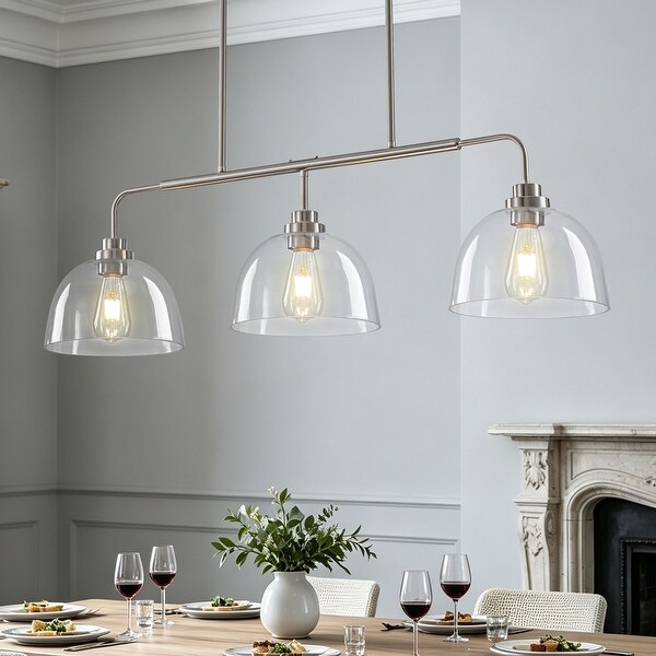 Starsky 3-Light Linear Clear Glass Pendant - On Sale - Bed Bath