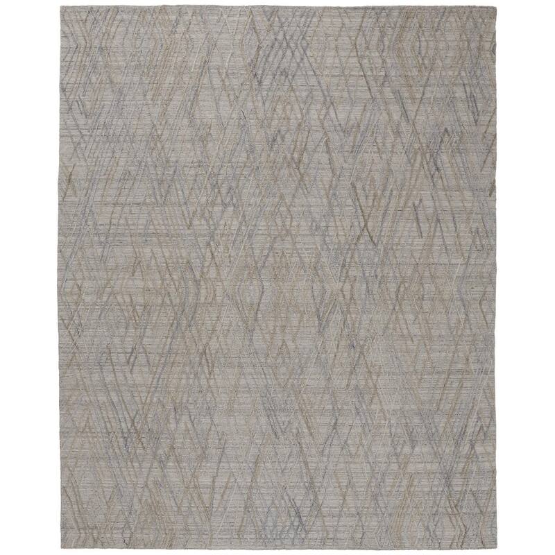 Grand Bazaar Huntley Hand Woven Abstract Modern Area Rug - 2' x 3' - Gray/Blue